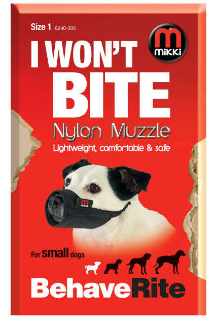 Mikki Nylon Dog Muzzle Size 1 Black