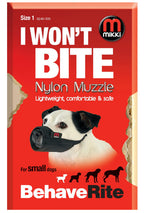 Mikki Nylon Dog Muzzle Size 1 Black