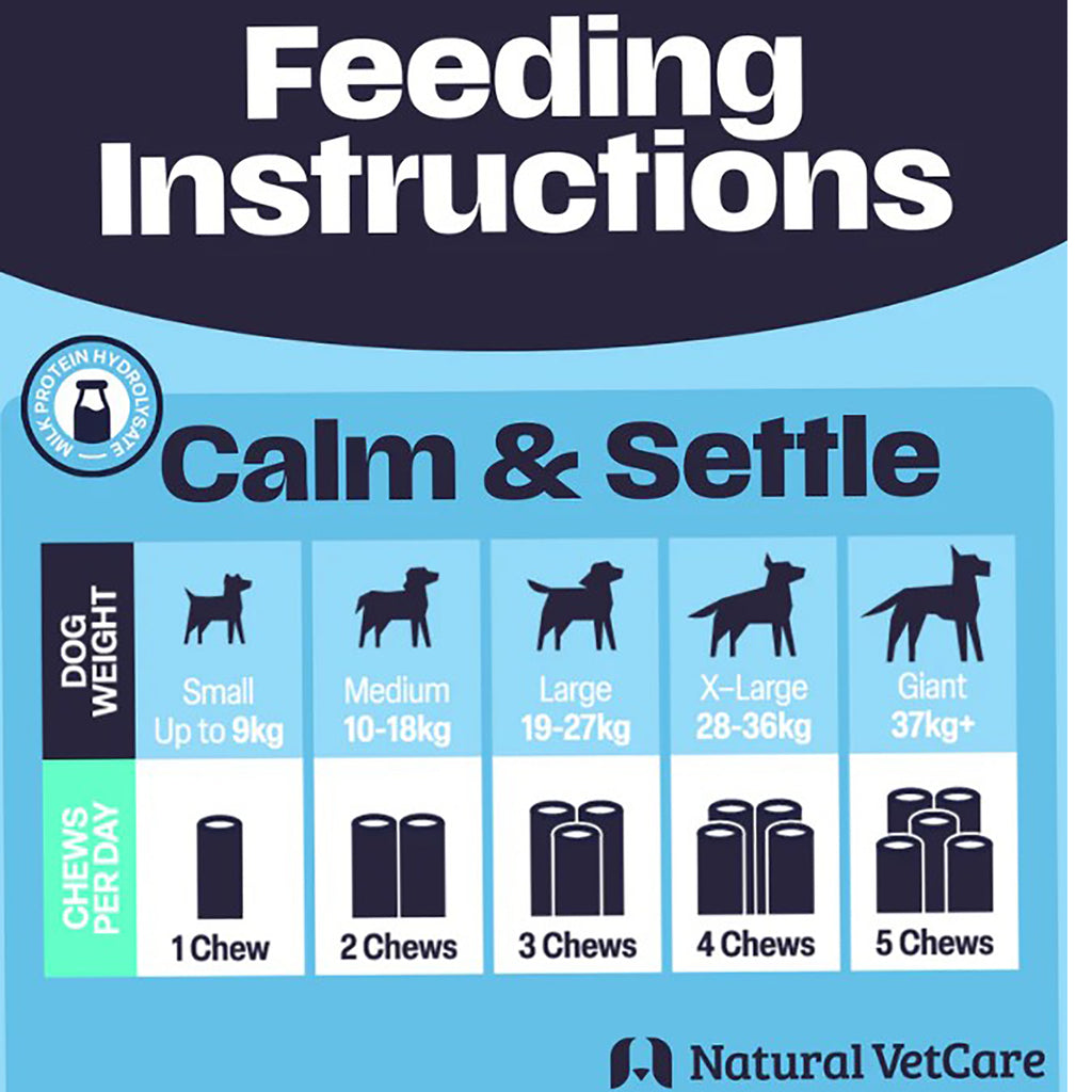 Natural Vetcare Calm & Settle Dog Chews - 50 Pack