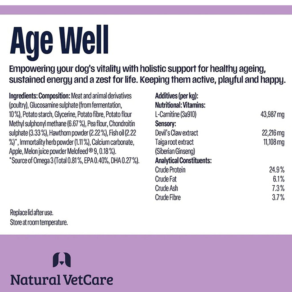 Natural Vetcare Age Well Dog Chews - 50 Pack