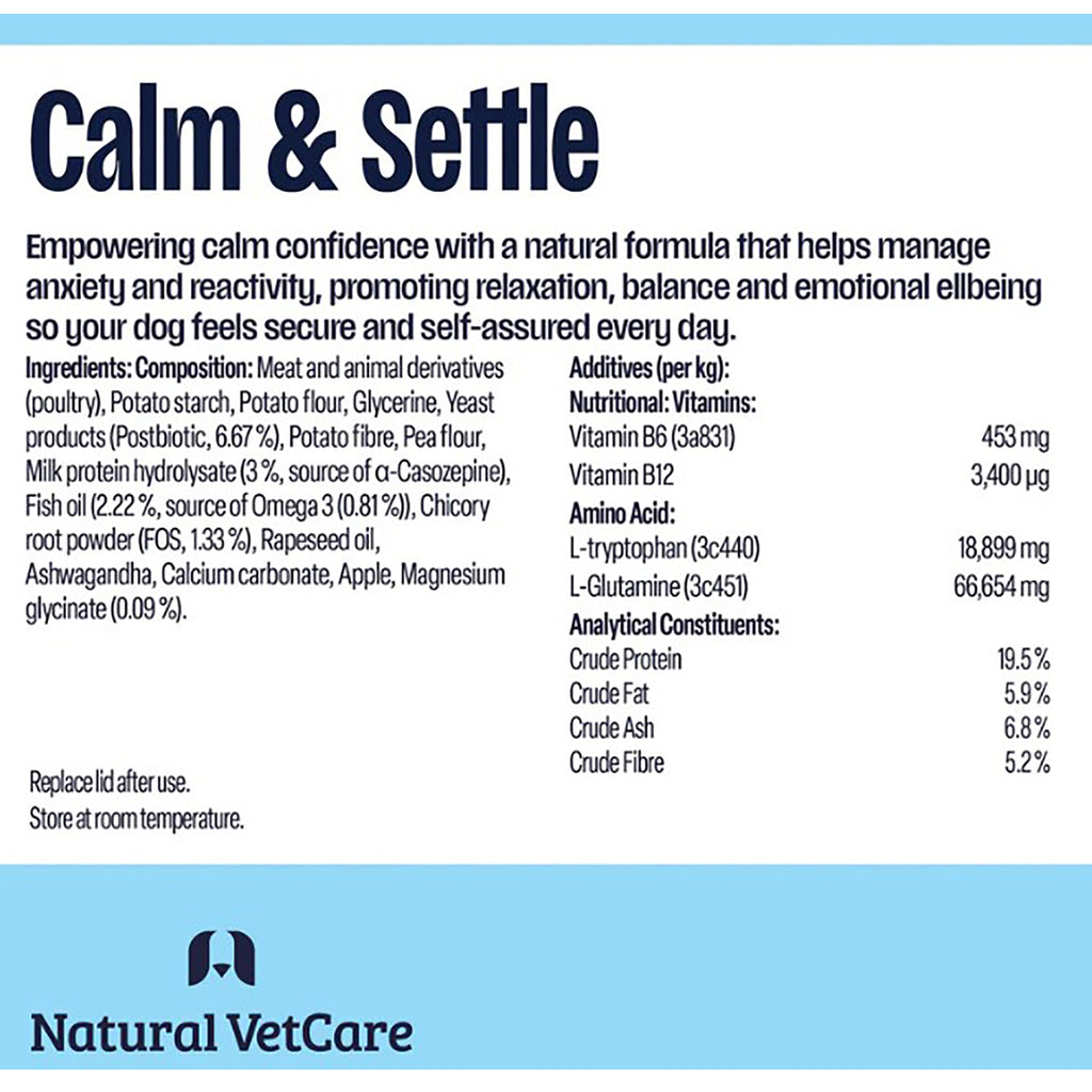 Natural Vetcare Calm & Settle Dog Chews - 50 Pack