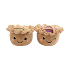 Rosewood Cupid & Comet festive catnip pie plush toys in winter berry and apple designs
