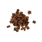 Assorted Rosewood Cupid & Comet festive cat treats in various shapes on a white background