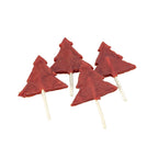 Close-up of Trixie Christmas Tree Lollipop with Duck Breast and Rawhide Stick Dog Treat 12cm 28g