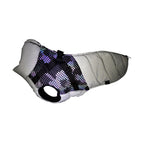 Grey Trixie Pontis dog coat showing its all-over reflective material
