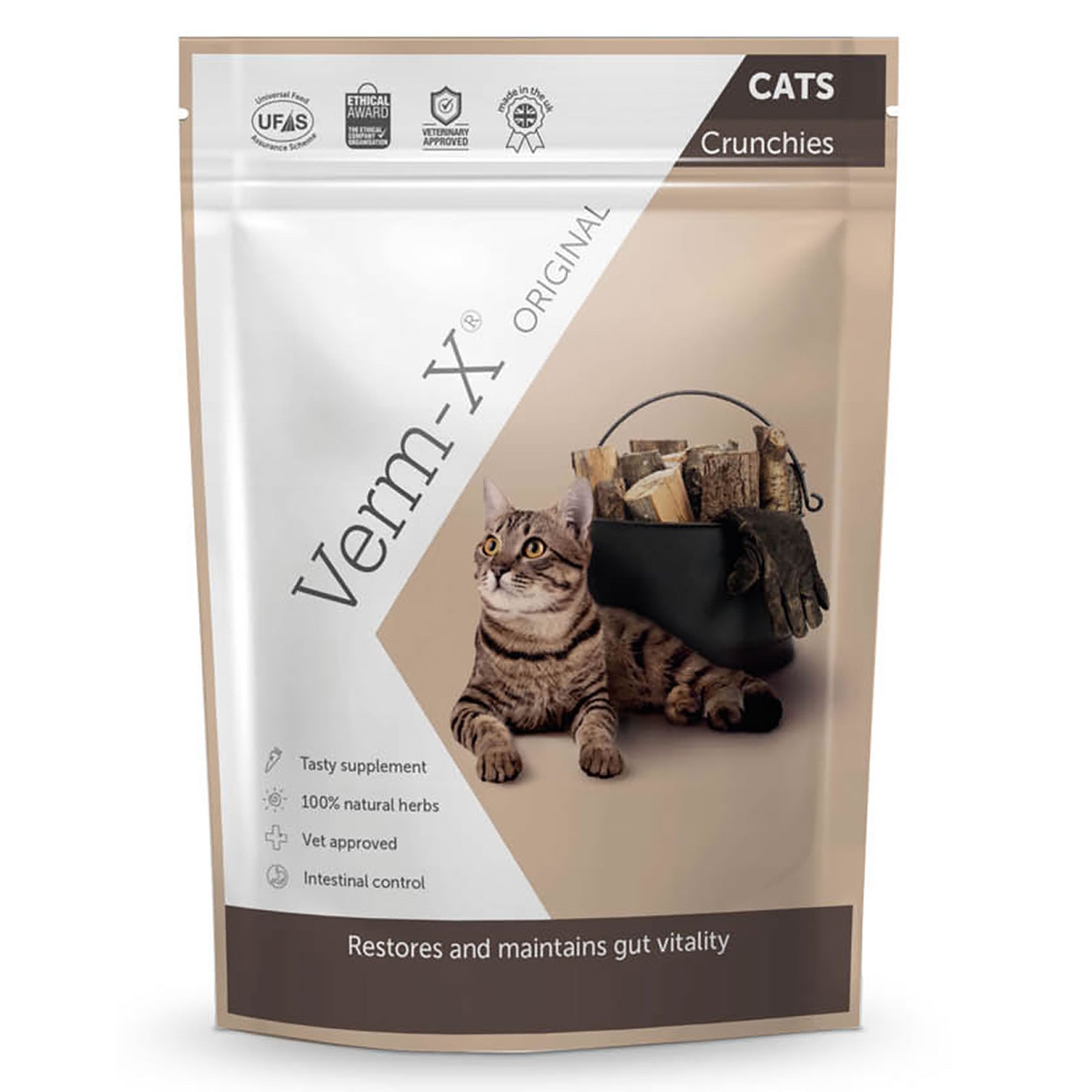 Verm-X Original Supplement Crunchies for Cats 120g
