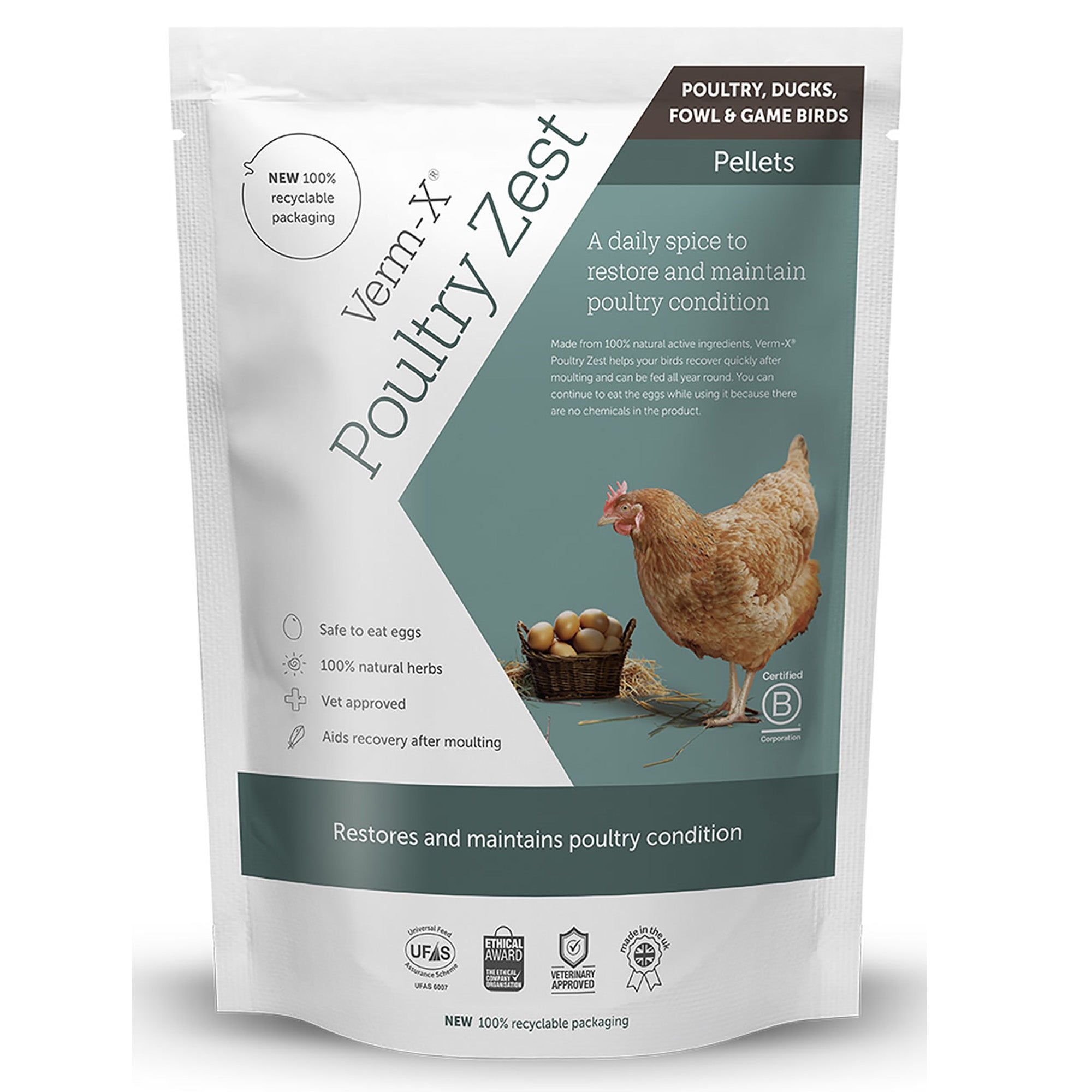 Verm-X Poultry Zest Pellets for all Poultry 500g