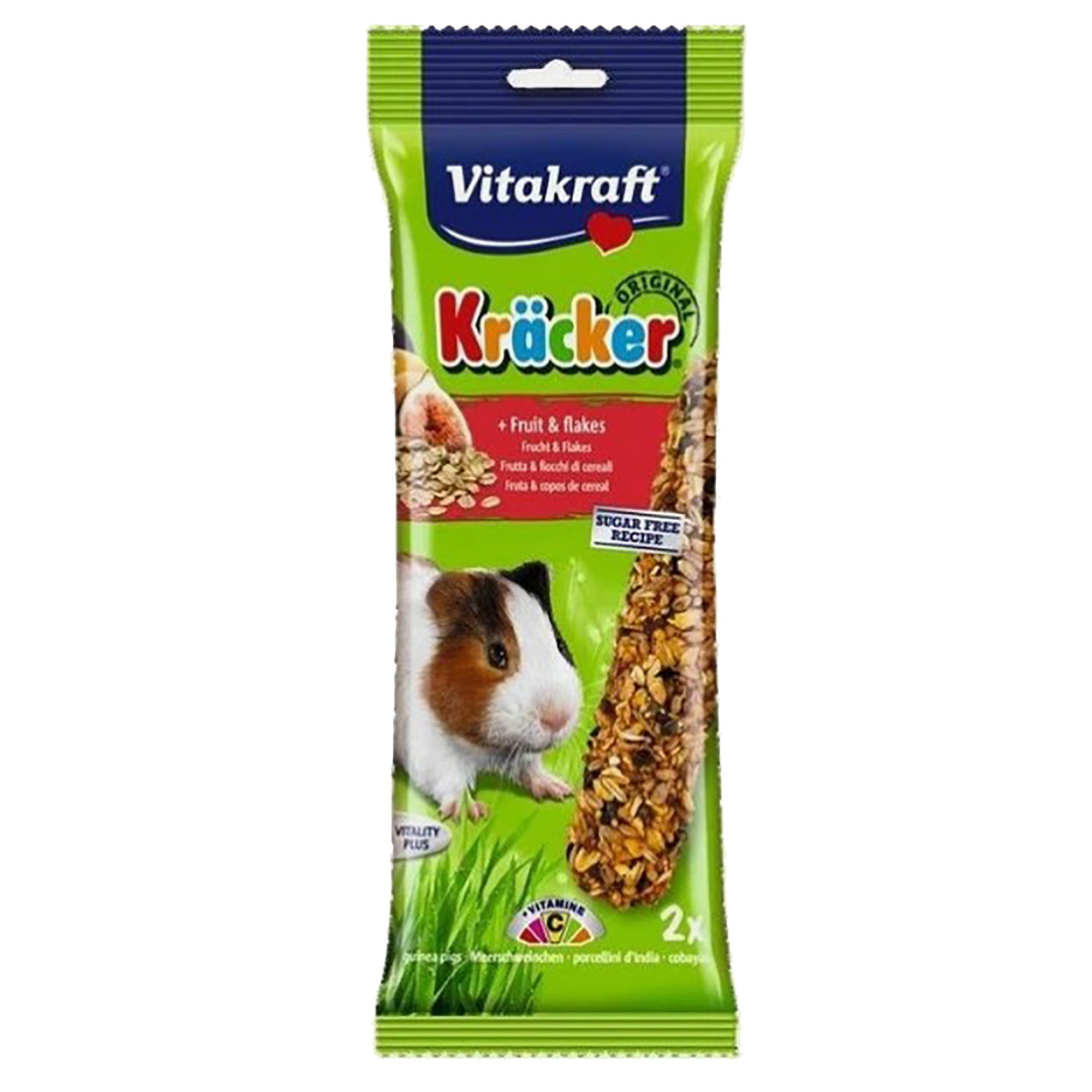 Vitakraft Guinea Pig Fruit & Flakes Sticks 112g - 2pk