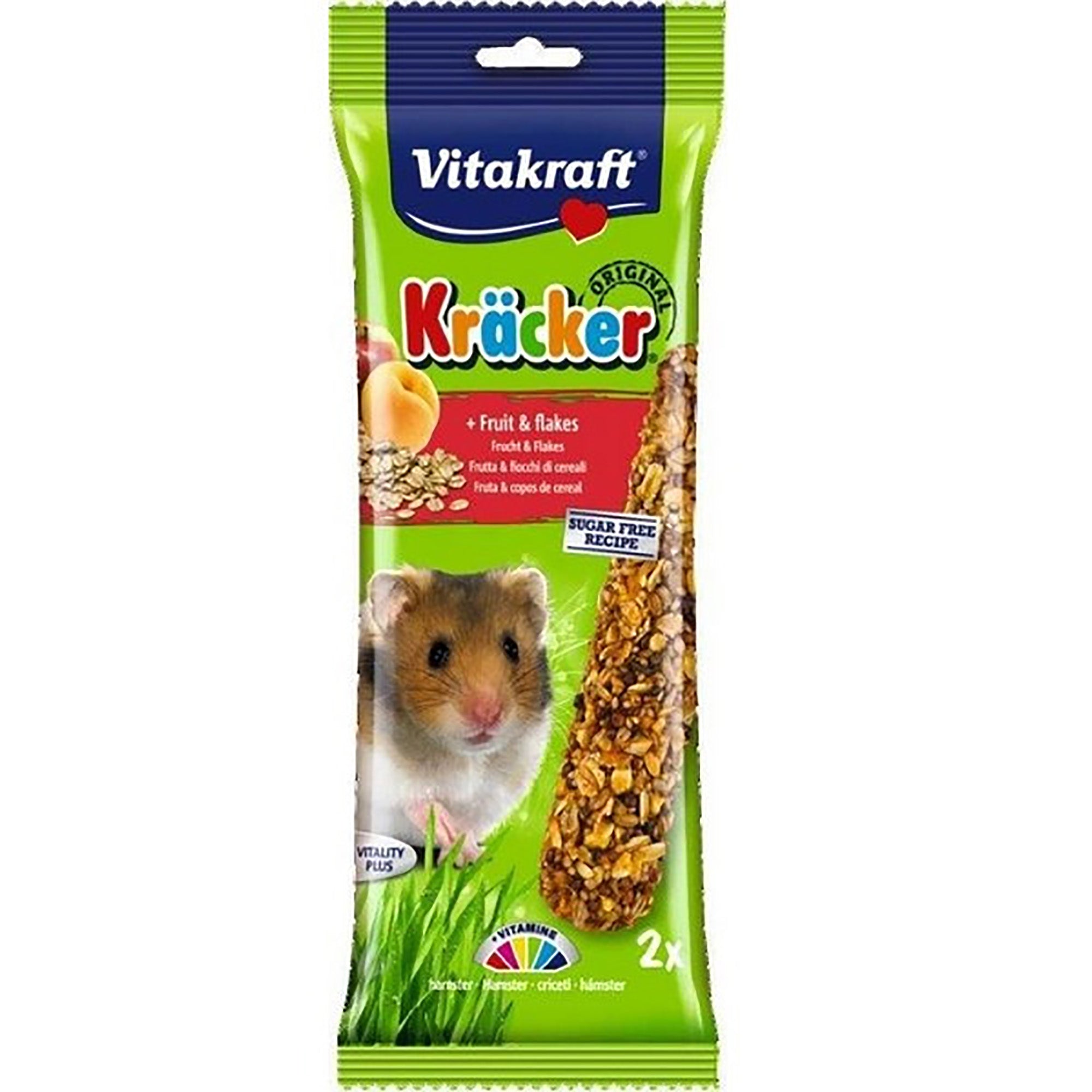 Vitakraft Hamster Fruit & Flake Sticks 112g - 2 Pack