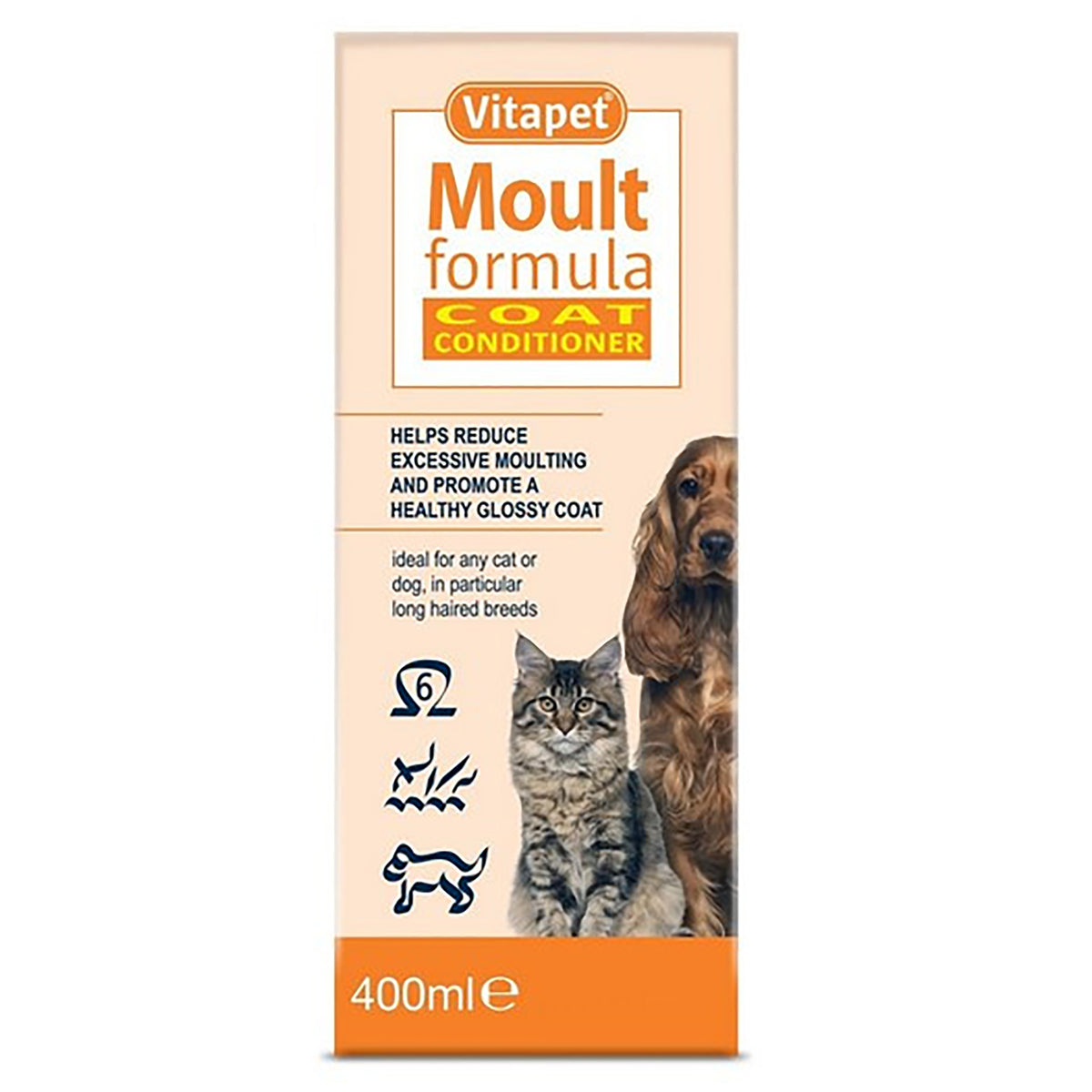Vitapet Moult Formula Coat Conditioner For Dogs 400ml | Feedem