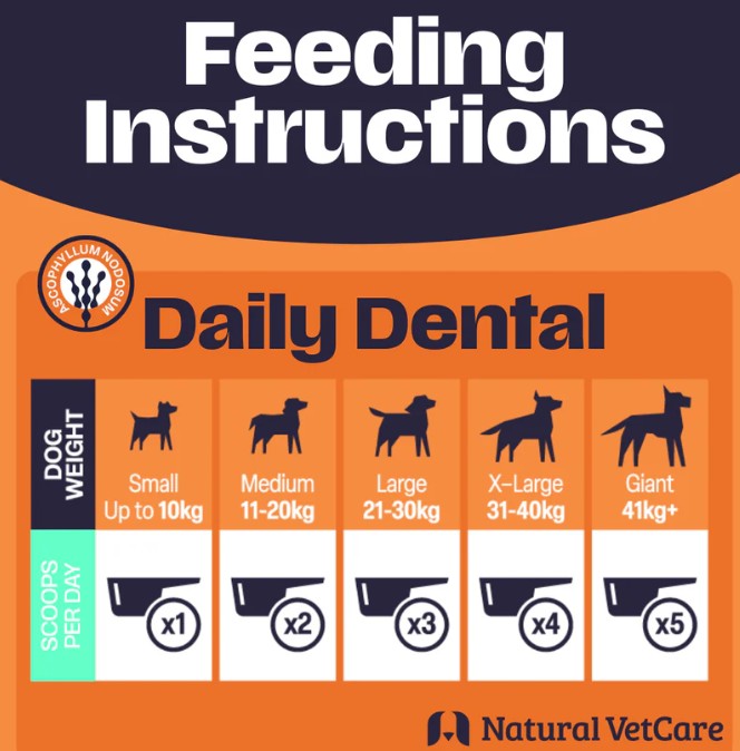 Natural Vetcare Daily Dental Dog Powder 200g